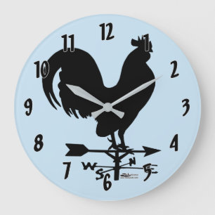 Weathervane Rooster Large Clock