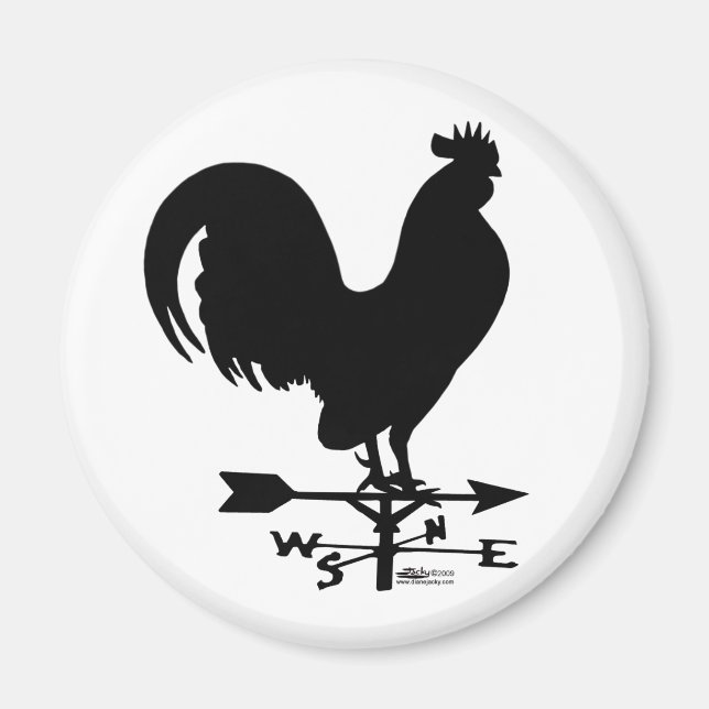 Weathervane Rooster Magnet (Front)