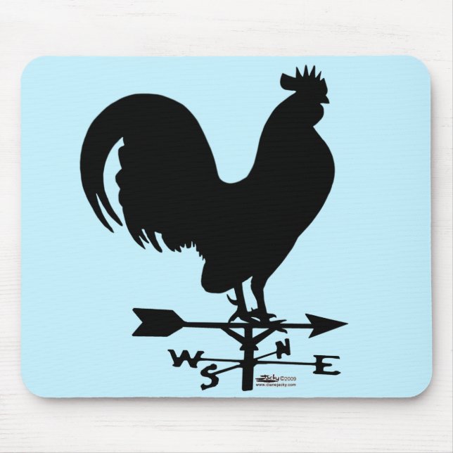 Weathervane Rooster Mouse Mat (Front)