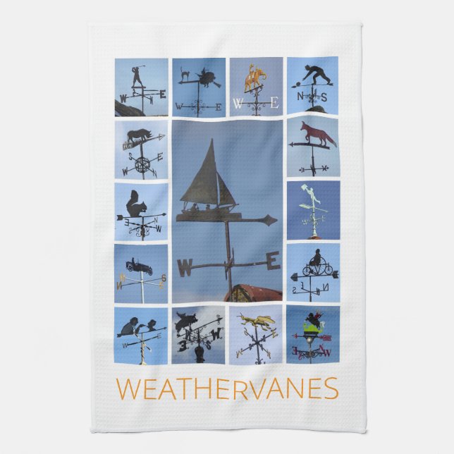 Weathervanes Tea Towel (Vertical)