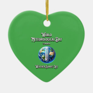 Weathr Shapes Life. World Meteorological Day. Ceramic Tree Decoration