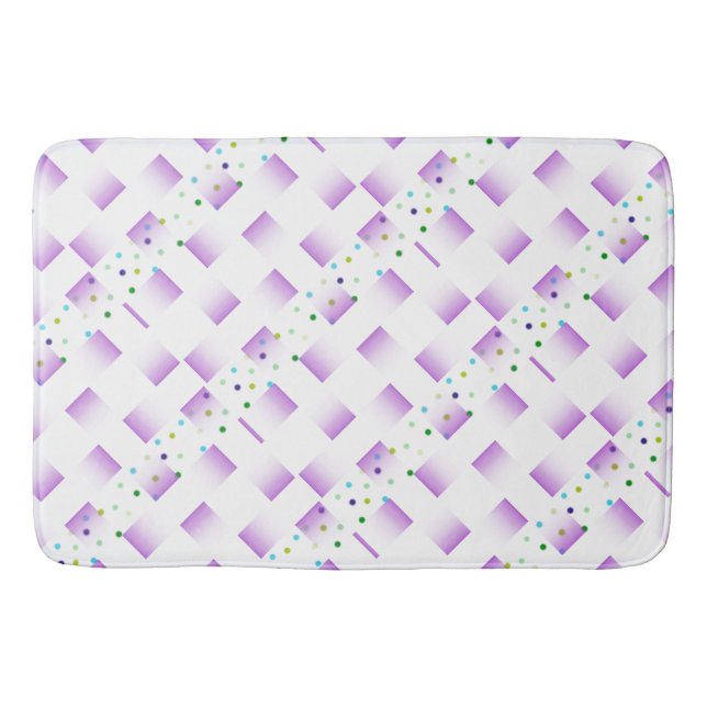 Weave and Dots Bath Mat (Front)