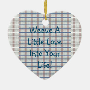 Weave Love   Ceramic Tree Decoration