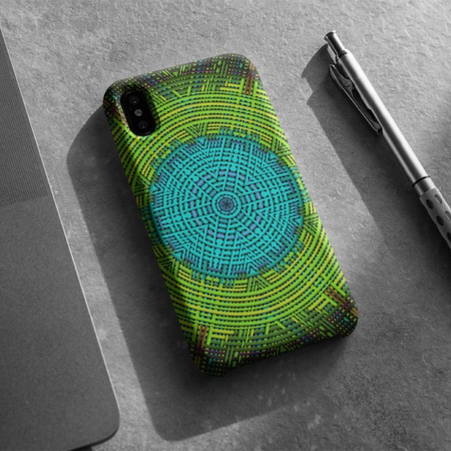 Weave Mandala Blue and Green Case-Mate iPhone Case (Creator Uploaded)