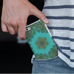 Weave Mandala Blue and Green iPhone 11 Case