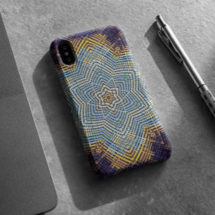 Weave Mandala Blue and Yellow iPhone 11 Case