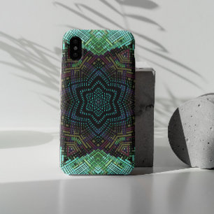 Weave Mandala Green Blue and Purple iPhone 11 Case