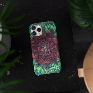 Weave Mandala Green Blue and Red iPhone 11 Case