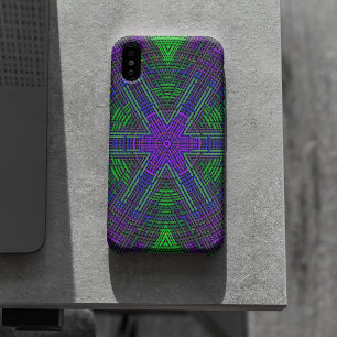 Weave Mandala Green Purple and Blue iPhone 11 Case