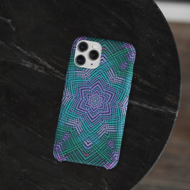 Weave Mandala Pink and Blue Case-Mate iPhone Case (Creator Uploaded)
