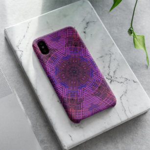 Weave Mandala Pink Purple and Blue iPhone 11 Case