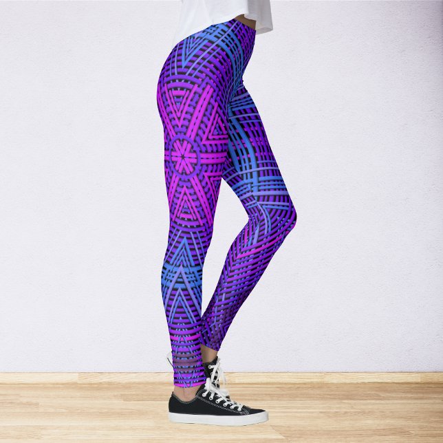 Weave Mandala Purple Pink and Blue Leggings (Creator Uploaded)