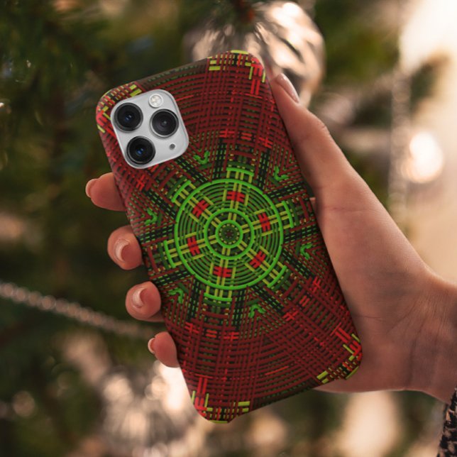 Weave Mandala Red and Green Case-Mate iPhone Case (Creator Uploaded)