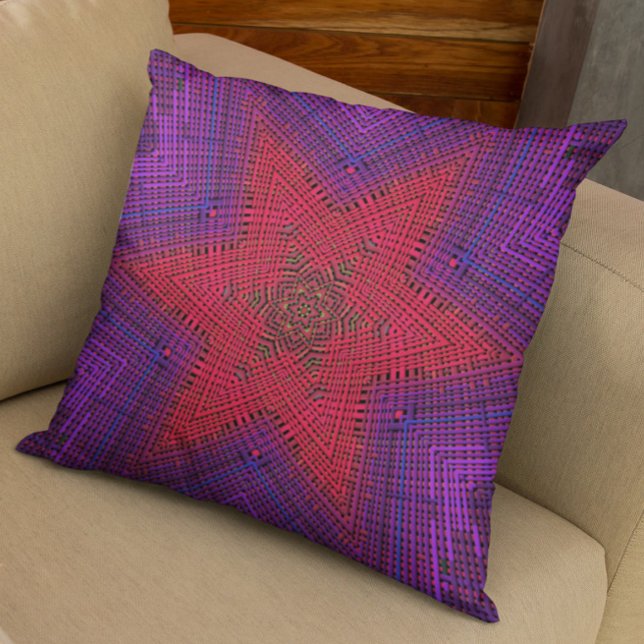 Weave Mandala Red and Purple Cushion (Creator Uploaded)