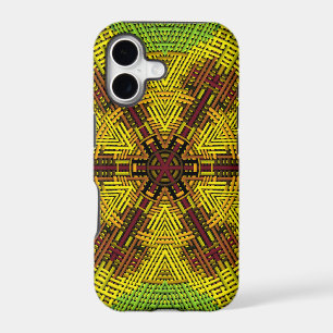 Weave Mandala Red Yellow and Green