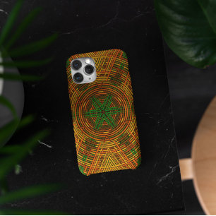 Weave Mandala Yellow Orange and Green iPhone 11 Case