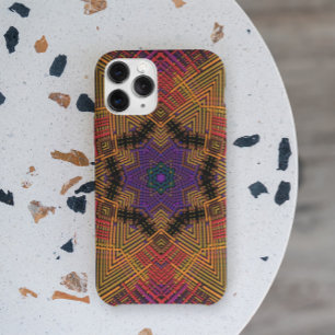 Weave Mandala Yellow Orange and Purple iPhone 11 Case