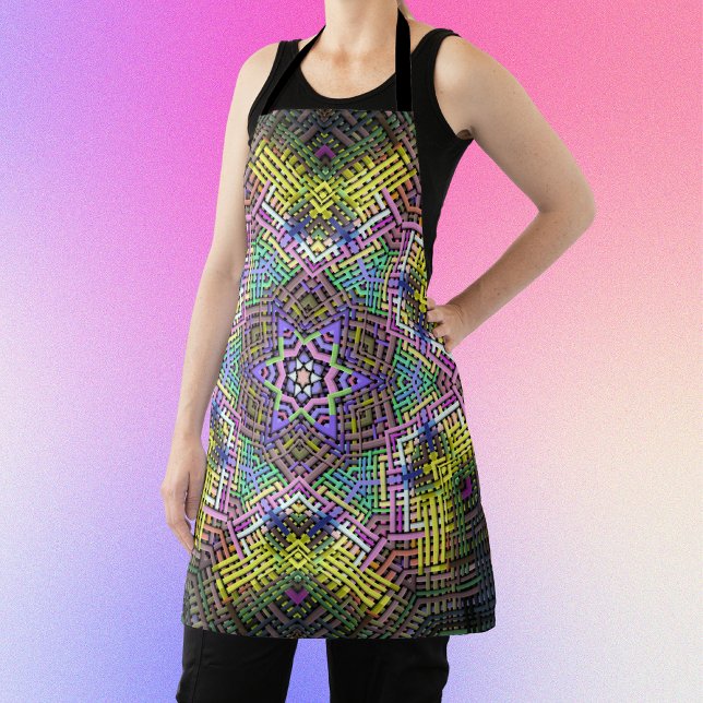 Weave Mandala Yellow Pink and Green Apron (Creator Uploaded)