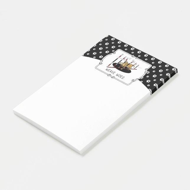 Weave Woes - funny dog agility Post-it Notes (Angled)