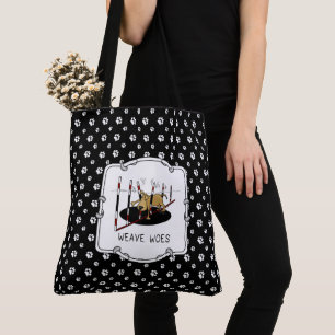 Weave Woes - funny dog agility Tote Bag