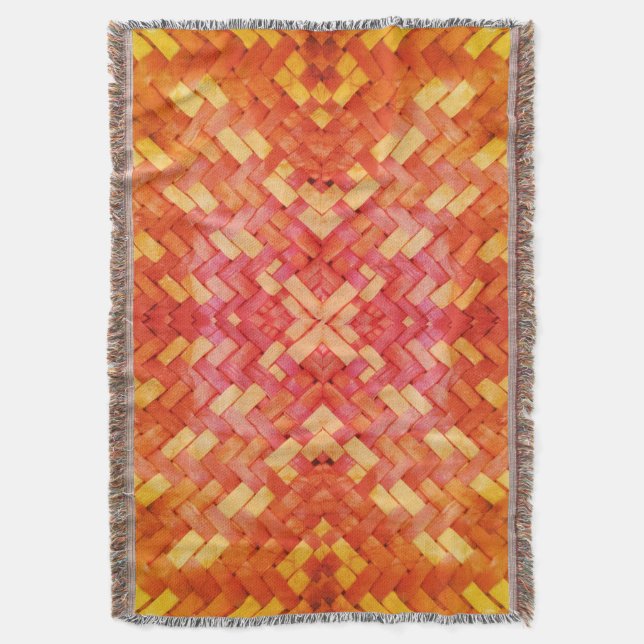 Weaved Harmony Pattern Throw Blanket (Front Vertical)