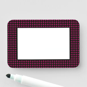 Weaved Pattern on Black Customisable Name Tag