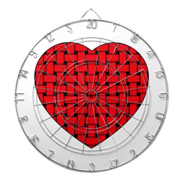 Weaved Red Heart Dartboard (Front)