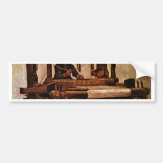 Weaver At The Loom By Vincent Van Gogh Bumper Sticker