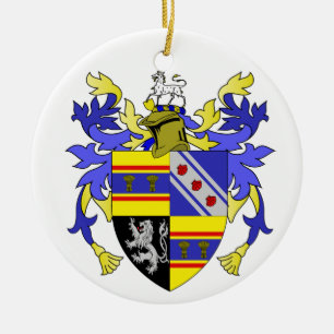 Weaver Coat of Arms Family Crest Ceramic Tree Decoration