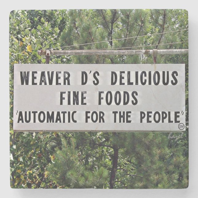 Weaver D's,Athens,Georgia,Marble Stone Coaster. Coaster (Front)