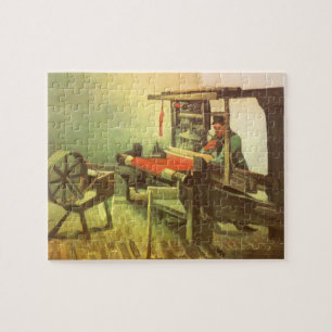 Weaver Facing Left Spinning Wheel Vincent van Gogh Jigsaw Puzzle