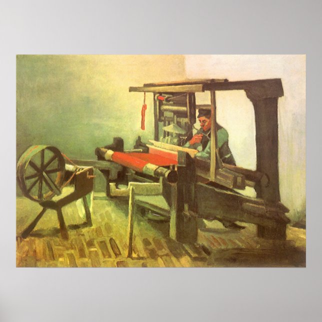 Weaver Facing Left Spinning Wheel Vincent van Gogh Poster (Front)