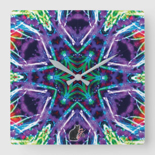 Weaver Kaleidoscope Square Wall Clock