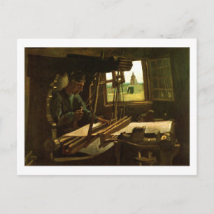 Weaver Near an Open Window Van Gogh Fine Art Postcard