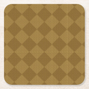WEAVING ART VINTAGE WOVEN STYLE SQUARE PAPER COASTER