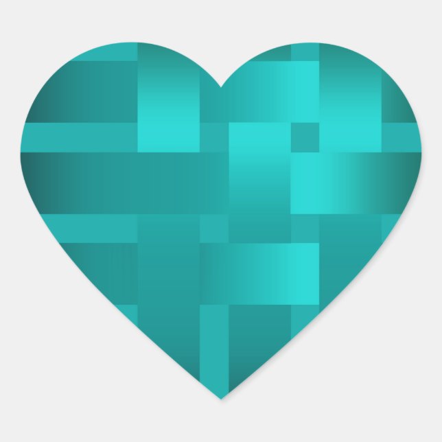 Weaving, ribbons heart sticker (Front)