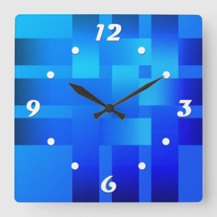 Weaving, ribbons , satin square wall clock