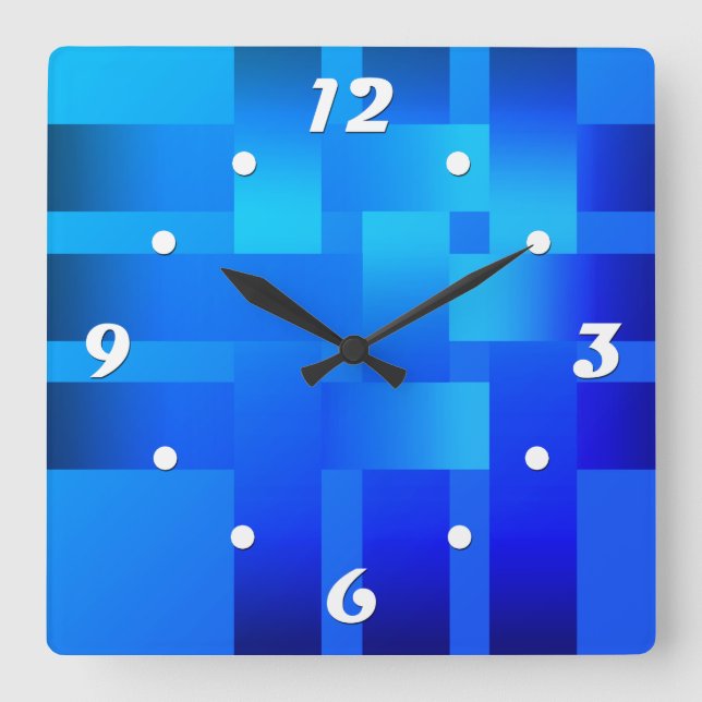 Weaving, ribbons , satin square wall clock (Front)