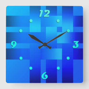Weaving, ribbons , satin square wall clock
