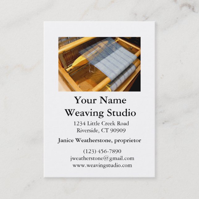 Weaving Studio Business Cards (Front)