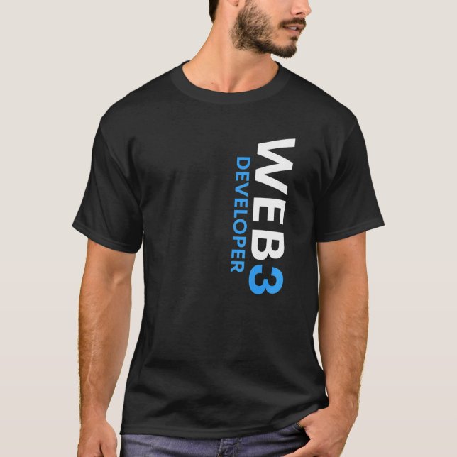 Web3 Developer Decentralised Cryptocurrency Web3 0 T-Shirt (Front)