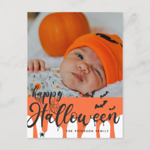 Web   Bats Halloween   Happy Holiday Postcard