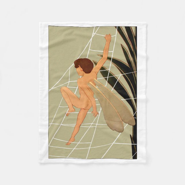 "Web Climber" Fleece Baby Blanket (Front)