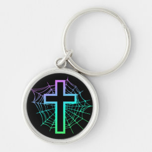 Web cross  key ring