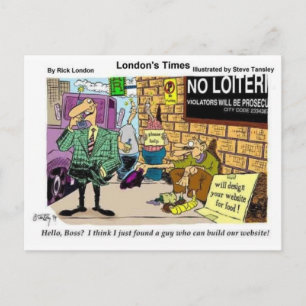 Web Design Beggar Funny Gifts Tees & Collectibles Postcard
