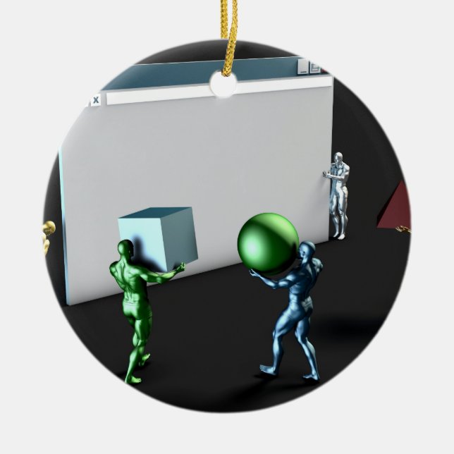 Web Design Services and Business Website Ceramic Tree Decoration (Front)