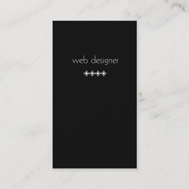 WEB DESIGNER Business Card (Front)