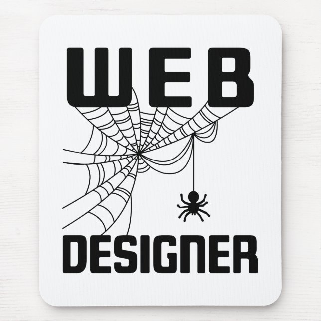 Web Designer Design Website Developer Spider Mouse Mat (Front)
