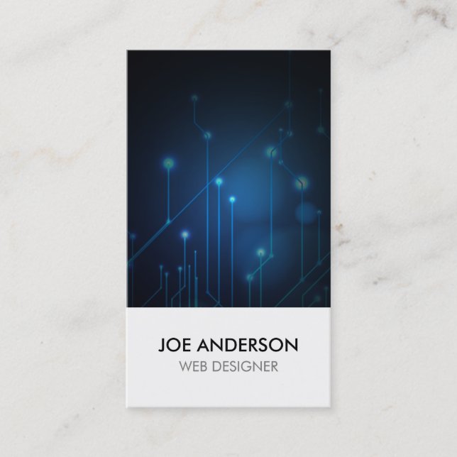 Web Designer Electronic Circuits  Business Card (Front)