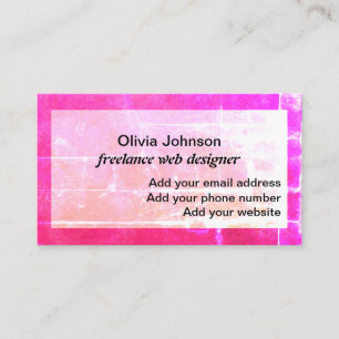 Web designer freelance digital nomads colourful business card